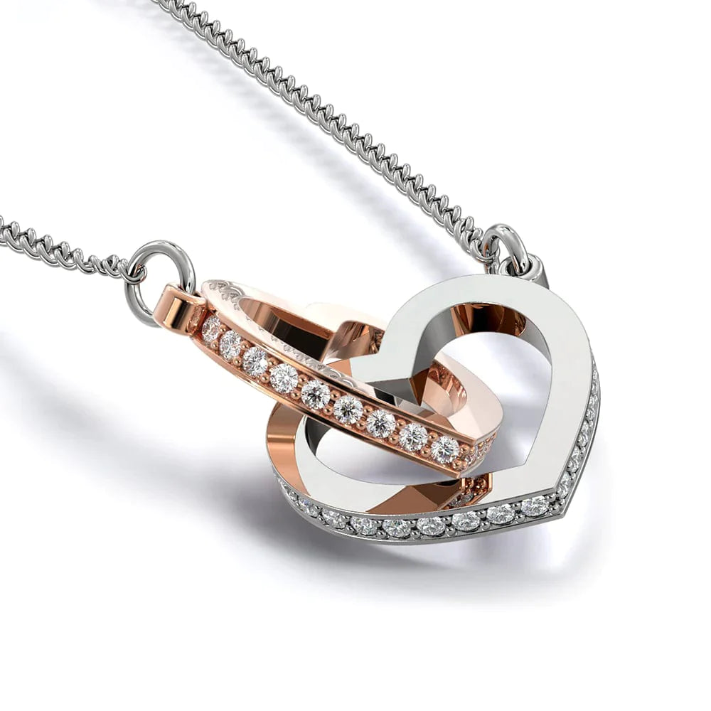 Era Heart Necklace with Intertwined Hearts for Daughter