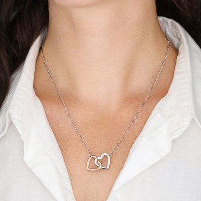 Era Heart Necklace with Intertwined Hearts for Daughter