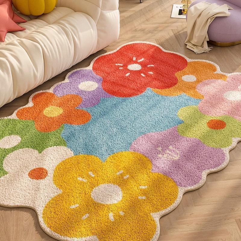 Wildflower Meadow Area Rug with Nature-Inspired Design