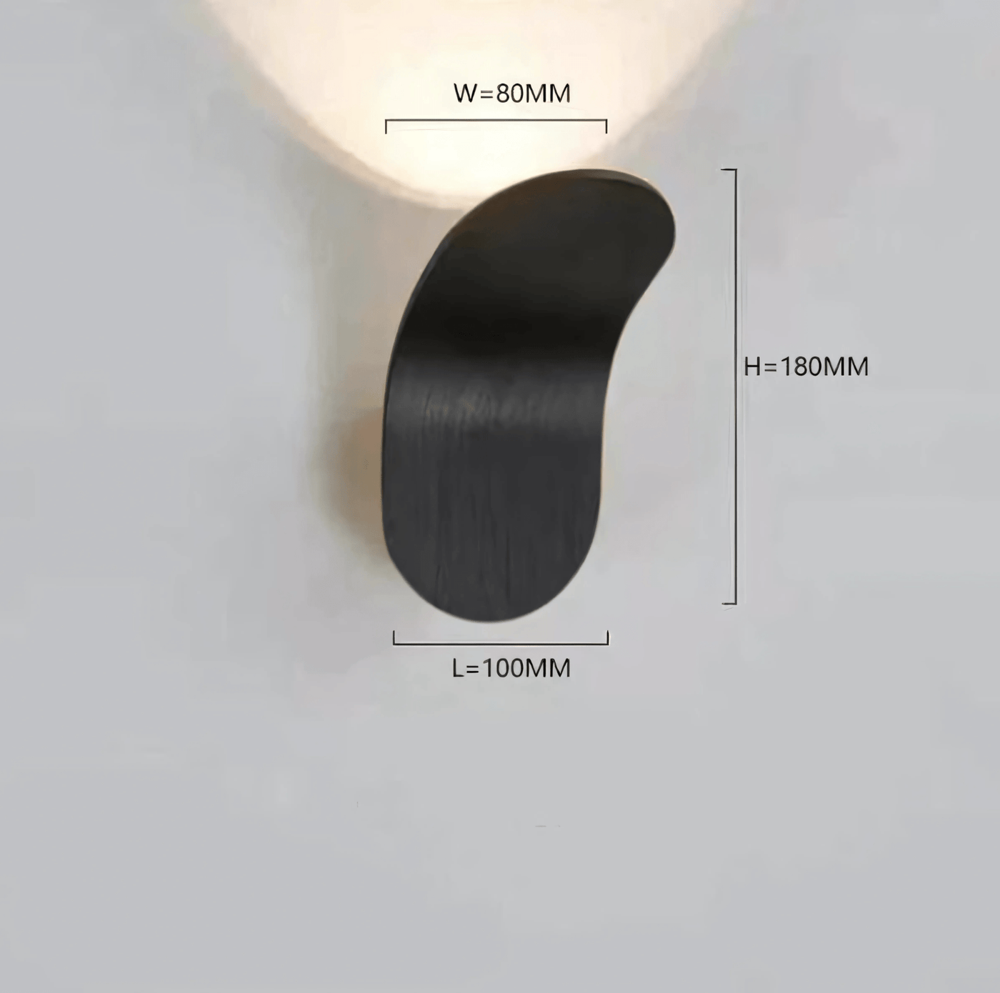 Modern Curved Wall Lamp with LED Light
