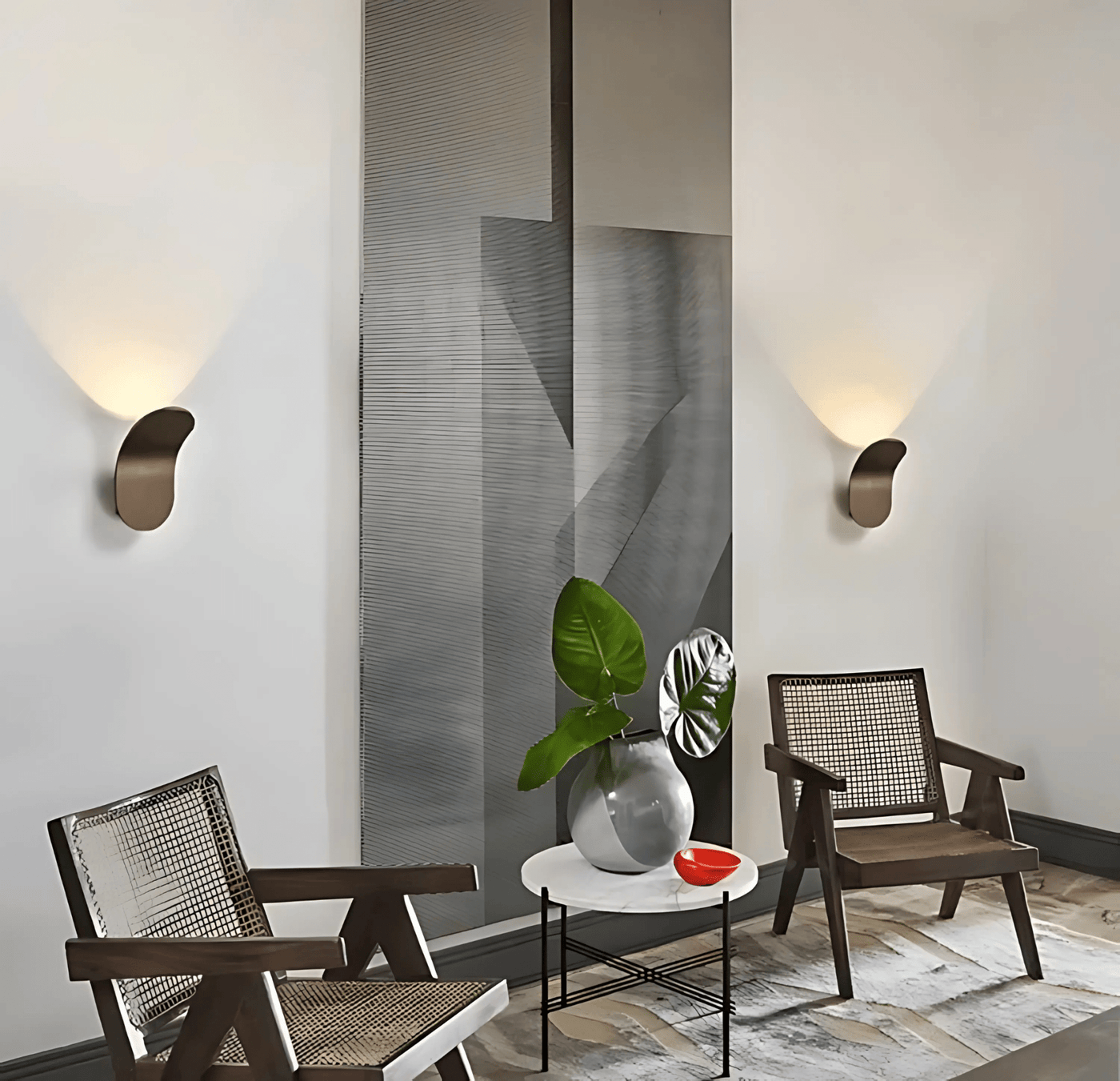 Modern Curved Wall Lamp with LED Light
