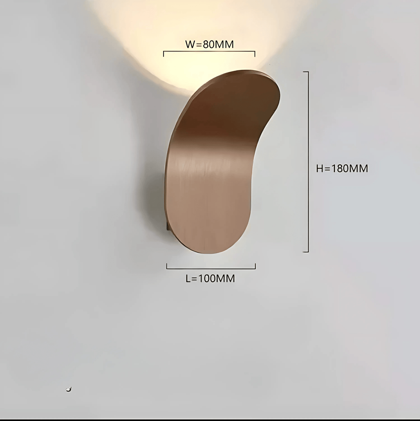 Modern Curved Wall Lamp with LED Light