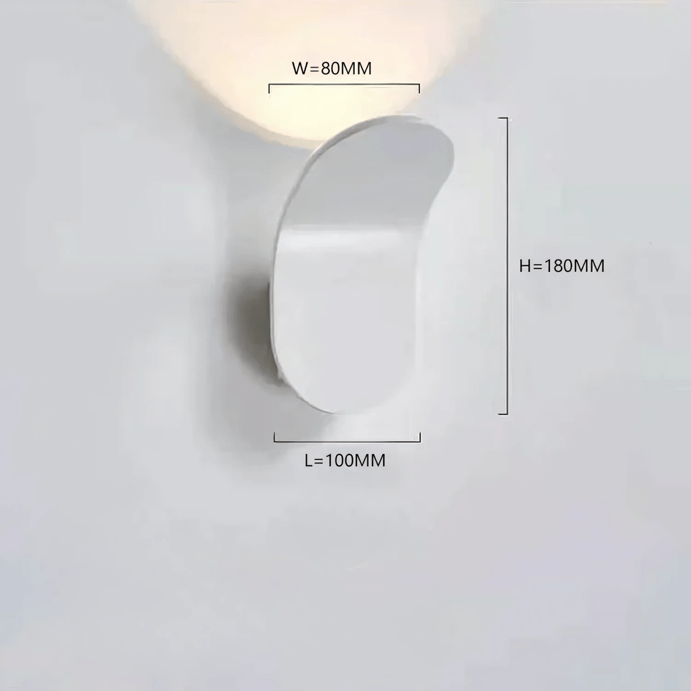 Modern Curved Wall Lamp with LED Light
