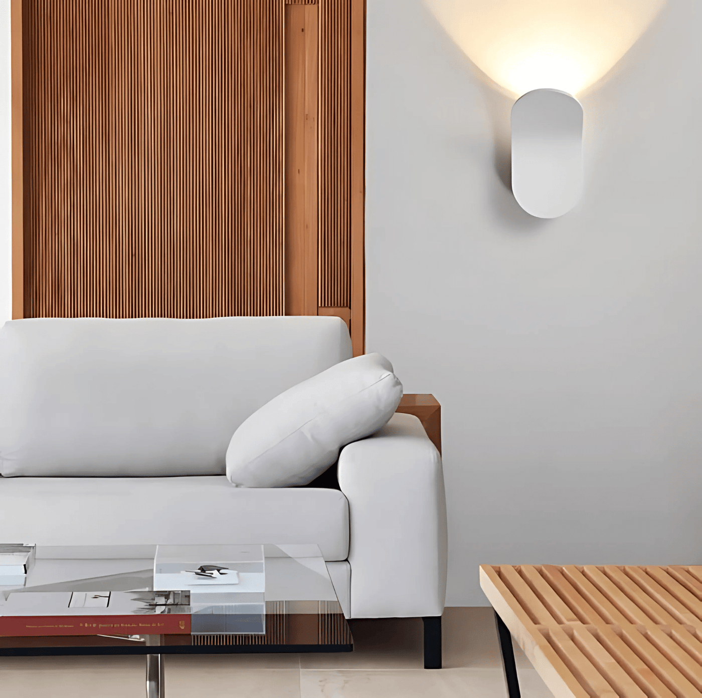 Modern Curved Wall Lamp with LED Light