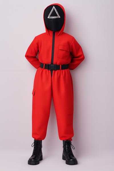 Kids Red Guard Halloween Costume with Mask and Gloves