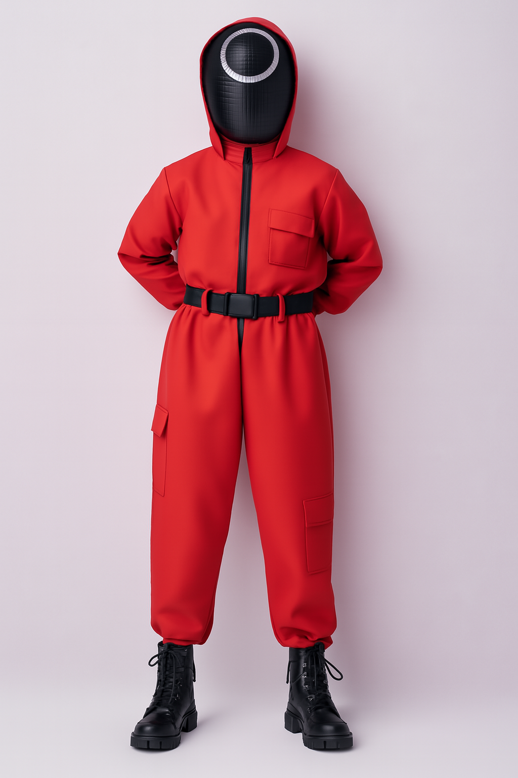 Kids Red Guard Halloween Costume with Mask and Gloves