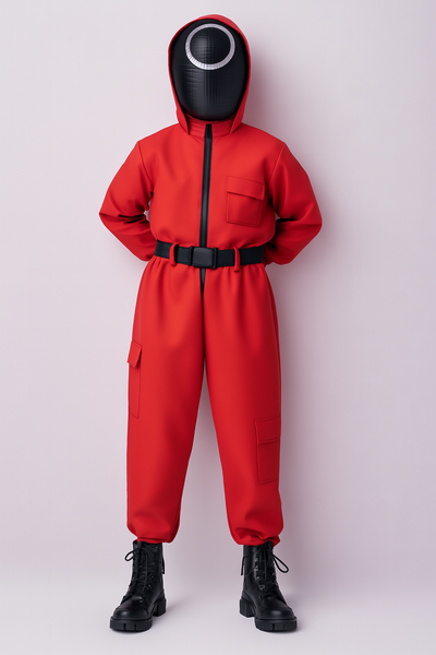 Kids Red Guard Halloween Costume with Mask and Gloves