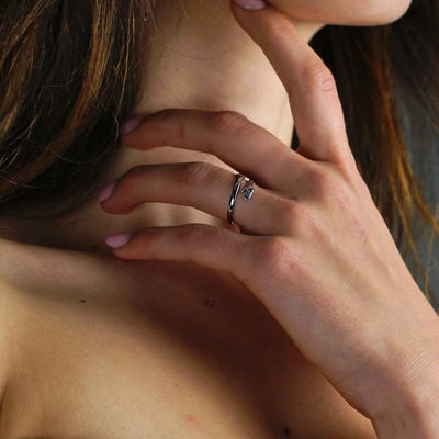 Adjustable Hug Ring in Gold or Silver Stainless Steel