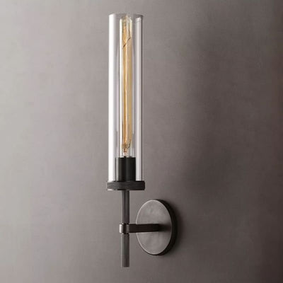 Lambert Knurled Wall Sconce – Brass & Crystal Light