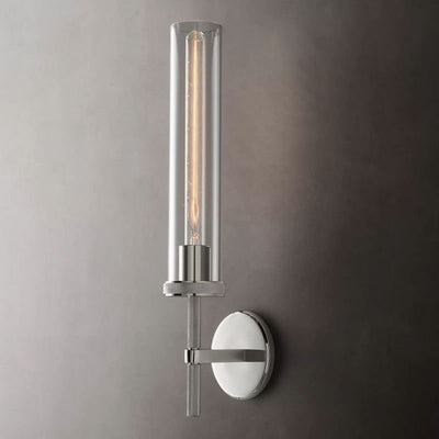 Lambert Knurled Wall Sconce – Brass & Crystal Light