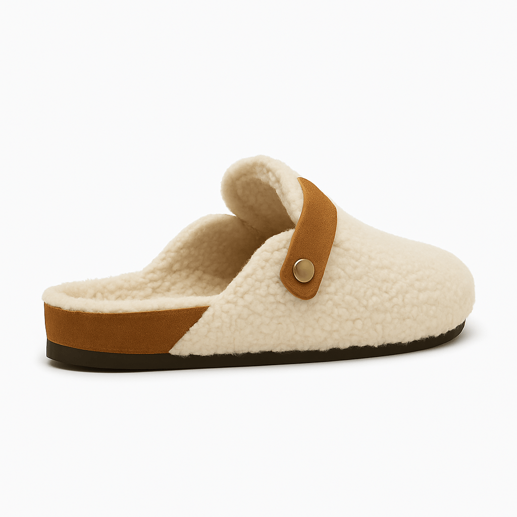 Unisex Wool Slippers for Winter | Natural Sheep Wool Indoor Shoes