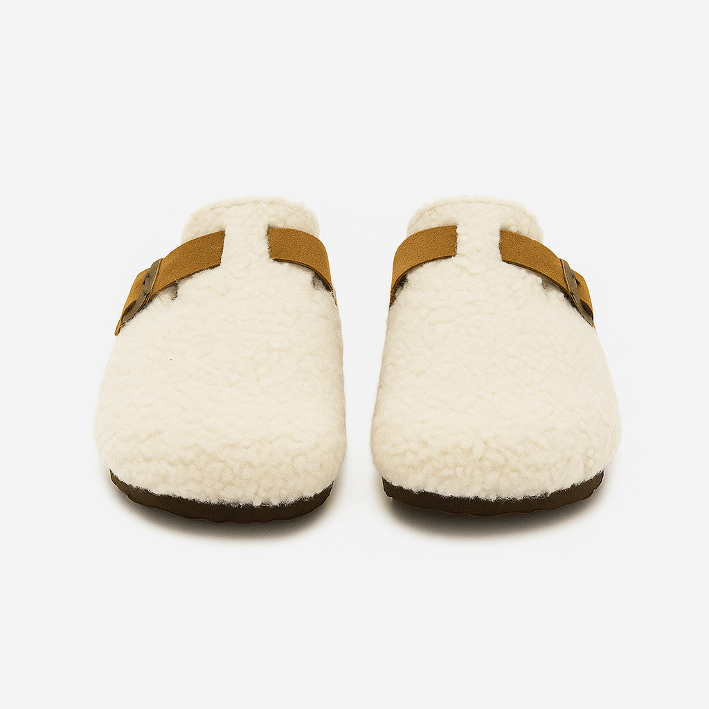 Unisex Wool Slippers for Winter | Natural Sheep Wool Indoor Shoes
