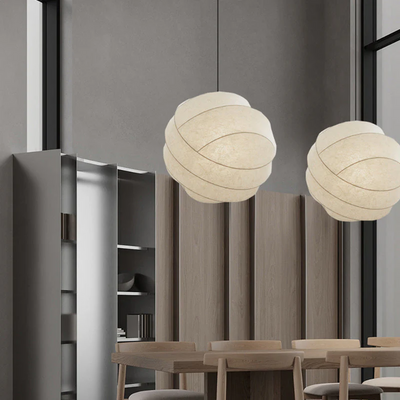 Japanese Wabi Sabi Silk Pendant Light for Modern Interiors
