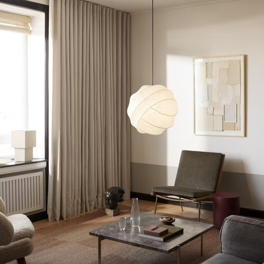 Japanese Wabi Sabi Silk Pendant Light for Modern Interiors