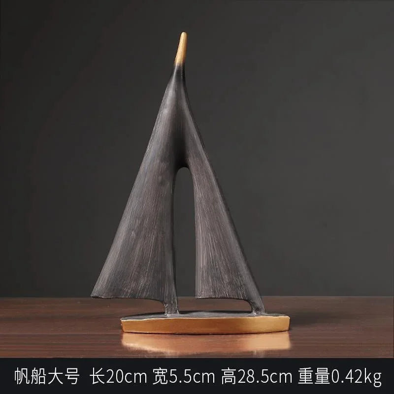 Decorative Minimalist Sailboat Ornament for Home Décor