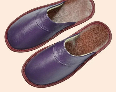 Lucas Leather Men’s Slippers – Comfortable Indoor Footwear