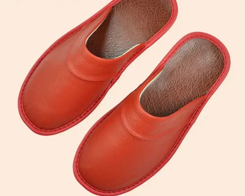 Lucas Leather Men’s Slippers – Comfortable Indoor Footwear