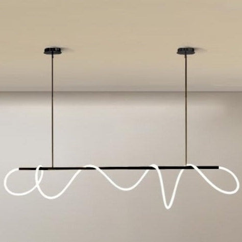 Modern LED Curved Tube Ceiling Light Fixture