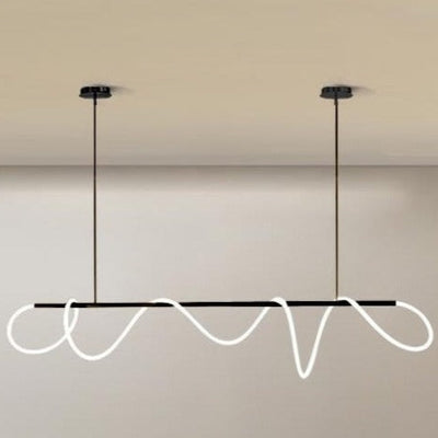 Modern LED Curved Tube Ceiling Light Fixture