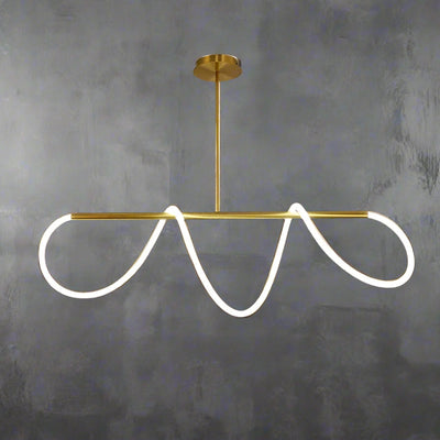 Modern LED Curved Tube Ceiling Light Fixture