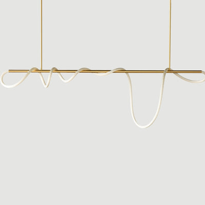 Modern LED Curved Tube Ceiling Light Fixture