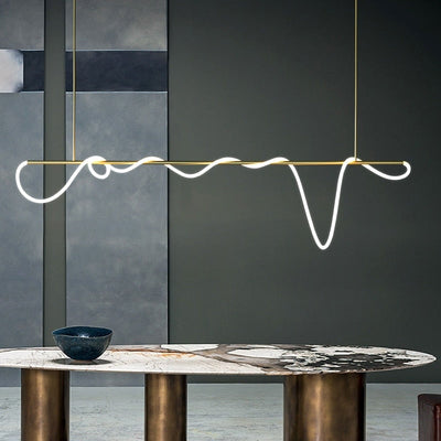Modern LED Curved Tube Ceiling Light Fixture