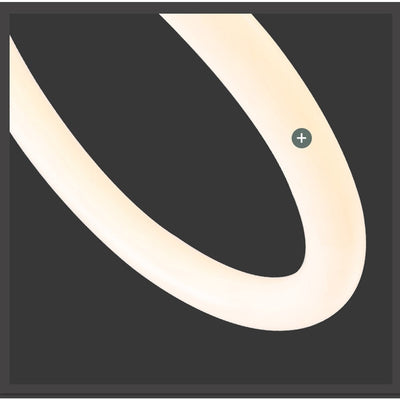 Modern LED Curved Tube Ceiling Light Fixture