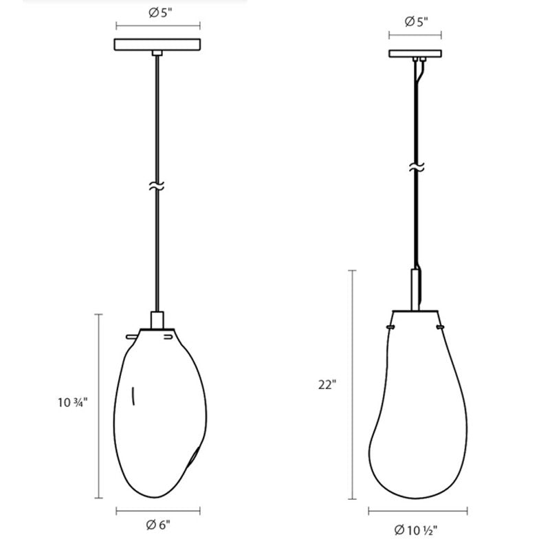 Modern LED Pendant Light with Glass Shade