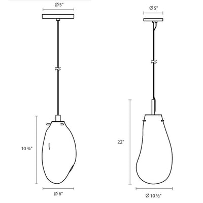 Modern LED Pendant Light with Glass Shade