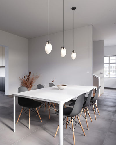 Modern LED Pendant Light with Glass Shade