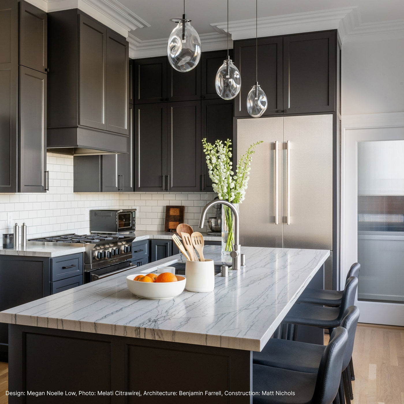 Modern LED Pendant Light with Glass Shade