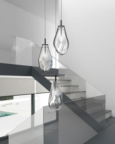 Modern LED Pendant Light with Glass Shade