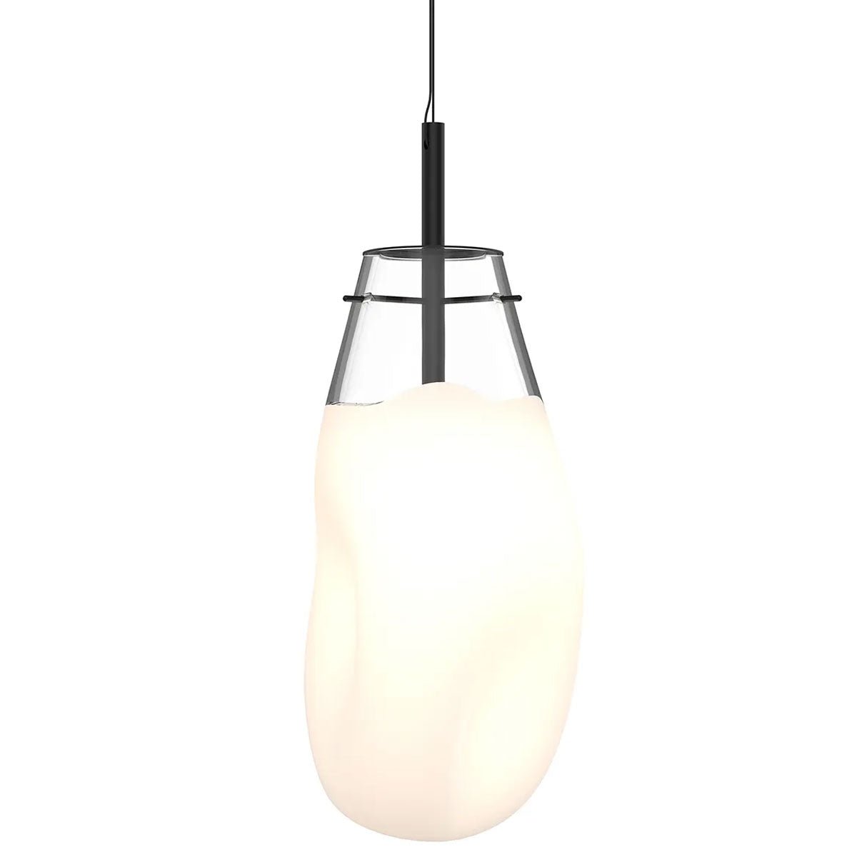 Modern LED Pendant Light with Glass Shade