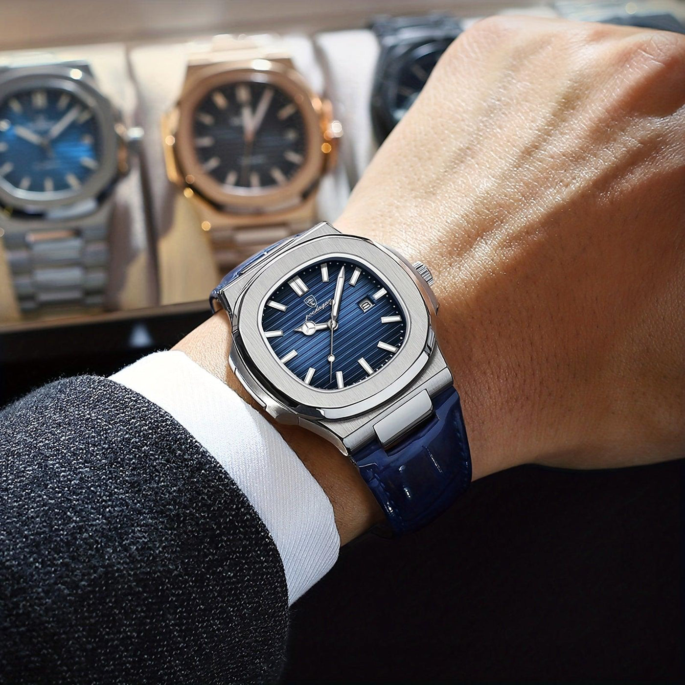 Men’s Stainless Steel Quartz Wristwatch with Date