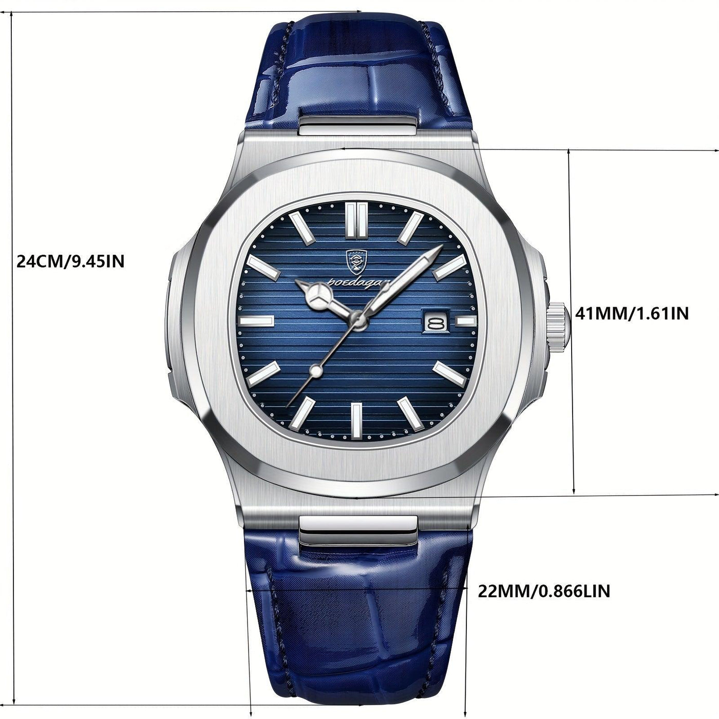 Men’s Stainless Steel Quartz Wristwatch with Date