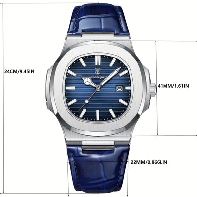 Men’s Stainless Steel Quartz Wristwatch with Date