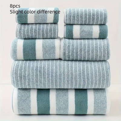 8-Piece Coral Fleece Towel Set – Ultra-Soft & Quick-Drying