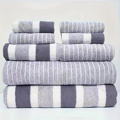 8-Piece Coral Fleece Towel Set – Ultra-Soft & Quick-Drying