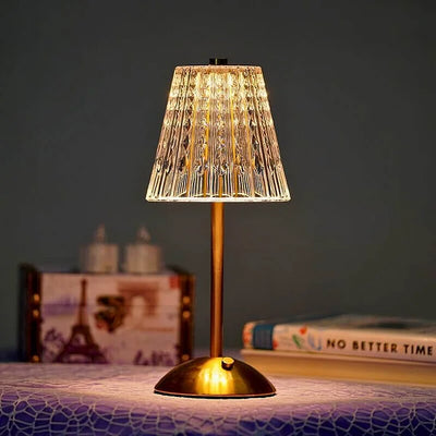 Crystal Rechargeable LED Cordless Table Lamp