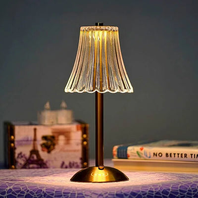Crystal Rechargeable LED Cordless Table Lamp