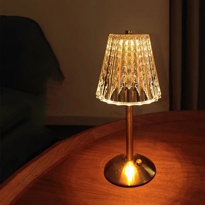 Crystal Rechargeable LED Cordless Table Lamp
