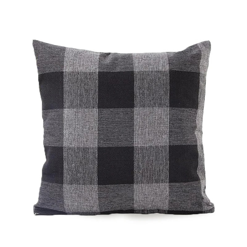 Checked Plaid Pillowcase 45x45 cm Cotton Blend Cushion Cover
