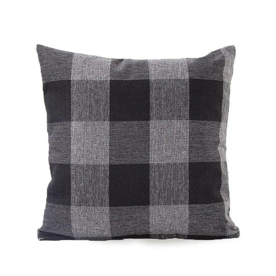 Checked Plaid Pillowcase 45x45 cm Cotton Blend Cushion Cover