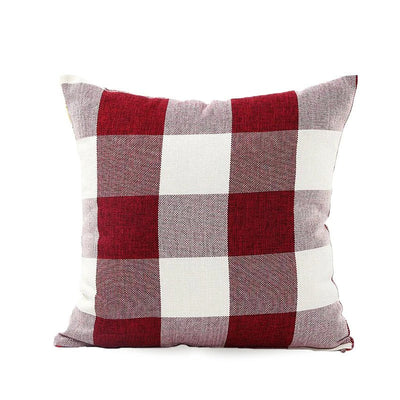 Checked Plaid Pillowcase 45x45 cm Cotton Blend Cushion Cover