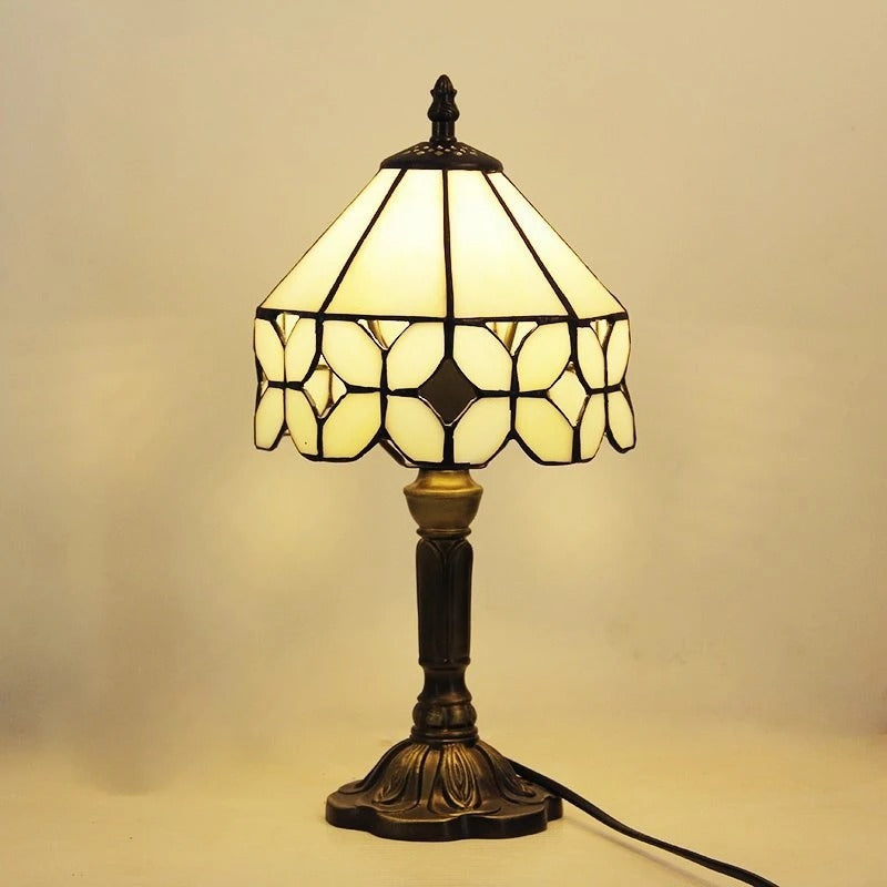 Retro Baroque Tiffany Glass LED Table Lamp E27