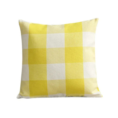 Checked Plaid Pillowcase 45x45 cm Cotton Blend Cushion Cover