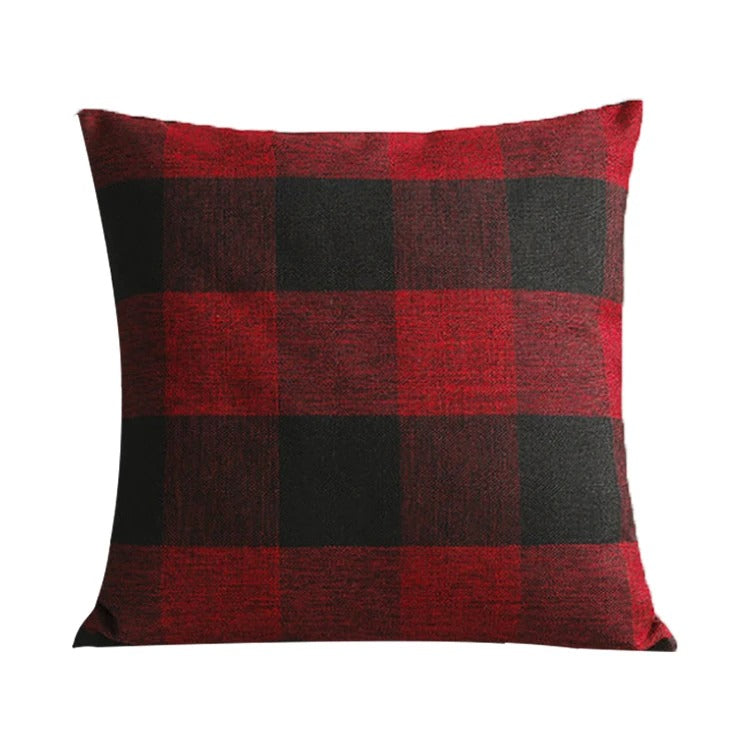 Checked Plaid Pillowcase 45x45 cm Cotton Blend Cushion Cover