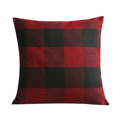 Checked Plaid Pillowcase 45x45 cm Cotton Blend Cushion Cover