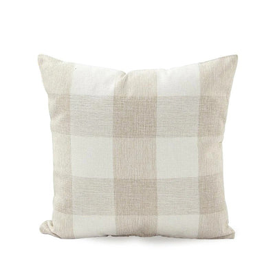 Checked Plaid Pillowcase 45x45 cm Cotton Blend Cushion Cover