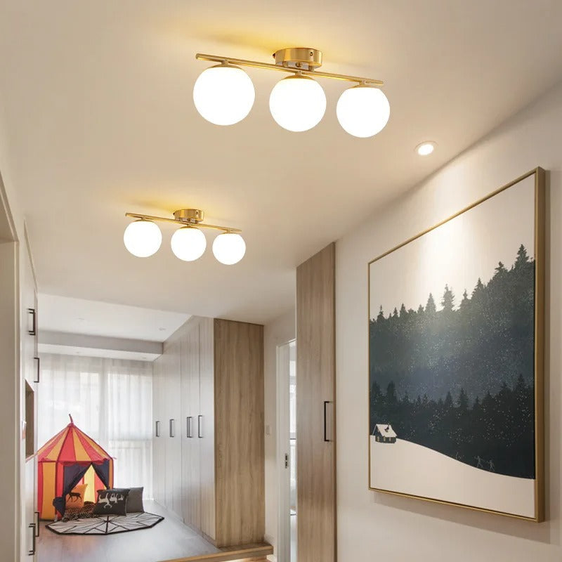 NordLux LED Glass Ceiling Light – White Globe